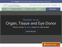 Tablet Screenshot of iowadonornetwork.org